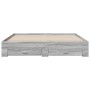 Giroletto Cassetti Grigio Sonoma 200x200 cm Legno Multistrato