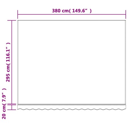 Tessuto di Ricambio per Tenda Strisce Multicolore 4x3 m