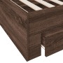 Giroletto Cassetti Rovere Marrone 100x200 cm Legno Multistrato