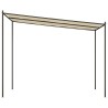 Gazebo Beige 3x3 m 180 g/m² Tessuto e Acciaio