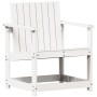 Set Salotto da Giardino 3 pz Bianco in Legno Massello di Pino