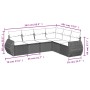 Set Divano da Giardino 6 pz con Cuscini Grigio in Polyrattan