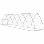 Gabbia per Polli Argento 600x105x120 cm in Acciaio Zincato