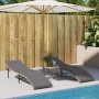 Lettini Prendisole 2 pz con Tavolino Beige in Polyrattan