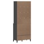 Credenza VIKEN Grigio Antracite 80x40x200cm Legno Massello Pino