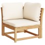 Set Salotto da Giardino 5 pz con Cuscini Legno Massello Acacia