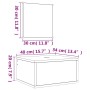 Set Mobili da Bagno 2 pz Nero in Legno Multistrato