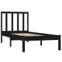 Giroletto in Legno Massello Nero 75x190 cm Small Single