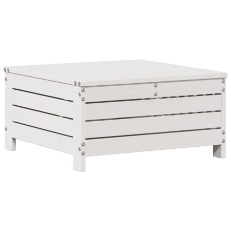 Set Salotto da Giardino 6 pz Bianco in Legno Massello di Pino