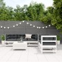 Set Salotto da Giardino 6 pz Bianco in Legno Massello di Pino