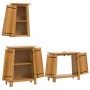 Set Mobili da Bagno 3 pz in Legno Massello di Pino