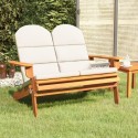 Panchina Giardino Adirondack Cuscini 126 cm Massello di Acacia