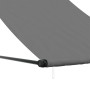 Tenda da Sole Retrattile Antracite 100x150 cm Tessuto e Acciaio