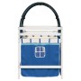 Letto a Soppalco con Tunnel Bambini Blu 80x200cm Massello Pino