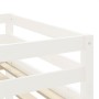 Letto a Soppalco con Tunnel Bambini Blu 80x200cm Massello Pino