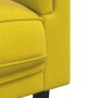 Set di Divani 2 pz con Cuscini Giallo in Velluto