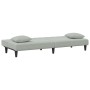 Set di Divani 2 pz con Cuscini Grigio Chiaro in Velluto