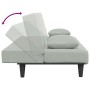 Set di Divani 2 pz con Cuscini Grigio Chiaro in Velluto