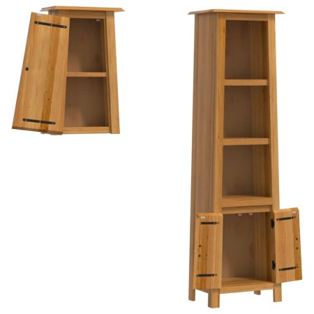 Set Mobili da Bagno 2 pz in Legno Massello di Pino