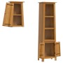 Set Mobili da Bagno 2 pz in Legno Massello di Pino