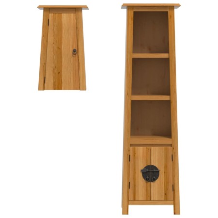 Set Mobili da Bagno 2 pz in Legno Massello di Pino