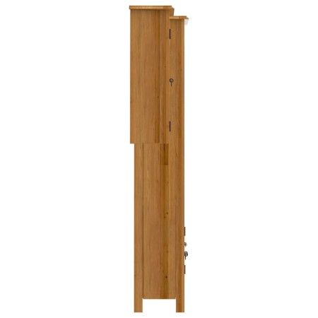 Set Mobili da Bagno 2 pz in Legno Massello di Pino