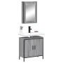 Set Mobili da Bagno 2 pz Grigio Sonoma in Legno Multistrato