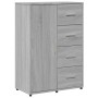 Credenza Grigio Sonoma 60x31x84 cm in Legno Multistrato