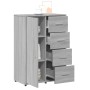 Credenza Grigio Sonoma 60x31x84 cm in Legno Multistrato