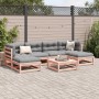 Set Divani Giardino 7 pz Cuscini Legno Massello Abete Douglas