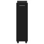 Mobile con Ruote Nero 60x22x79 cm in Legno Multistrato
