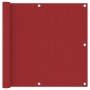 Paravento da Balcone Rosso 90x300 cm in Tessuto Oxford