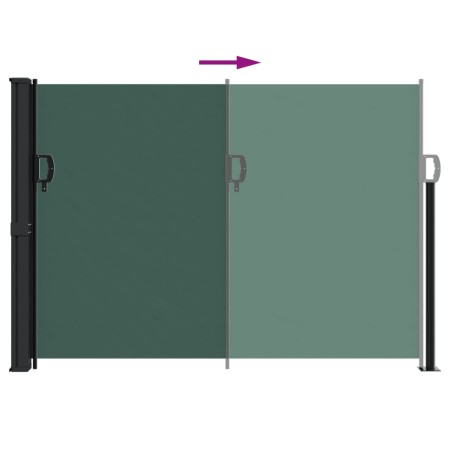 Tenda da Sole Laterale Retrattile Verde Scuro 140x300 cm