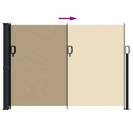 Tenda da Sole Laterale Retrattile Beige 140x600 cm