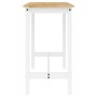 Set da Bar 3 pz Bianco in Legno Massello di Pino