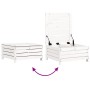 Set Divani da Giardino 6 pz Bianco in Legno Massello di Pino