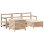 Set Divani da Giardino 5 pz in Legno Massello di Pino