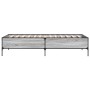 Giroletto Grigio Sonoma 75x190cm in Legno Multistrato e Metallo