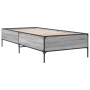 Giroletto Grigio Sonoma 75x190cm in Legno Multistrato e Metallo