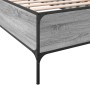 Giroletto Grigio Sonoma 75x190cm in Legno Multistrato e Metallo