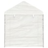 Gazebo con Tetto Bianco 2,28x2,23x2,69 m in Polietilene