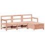 Set Divani da Giardino 4 pz in Legno Massello Abete Douglas