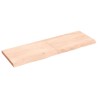 Ripiano a Parete 120x40x(2-4) cm Massello Rovere Non Trattato