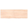 Ripiano a Parete 120x40x(2-4) cm Massello Rovere Non Trattato