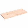 Ripiano a Parete 120x50x(2-4) cm Massello Rovere Non Trattato