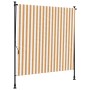 Tenda a Rullo Esterno Arancio Bianca 200x270cm Tessuto Acciaio
