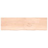 Ripiano a Parete 220x60x(2-4) cm Massello Rovere Non Trattato
