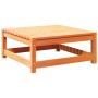 Set Divani da Giardino 9 pz Marrone Cera Legno Massello Pino