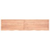Ripiano Muro Marrone 220x50x(2-6) cm Massello Rovere Trattato