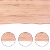 Ripiano Muro Marrone 220x50x(2-6) cm Massello Rovere Trattato